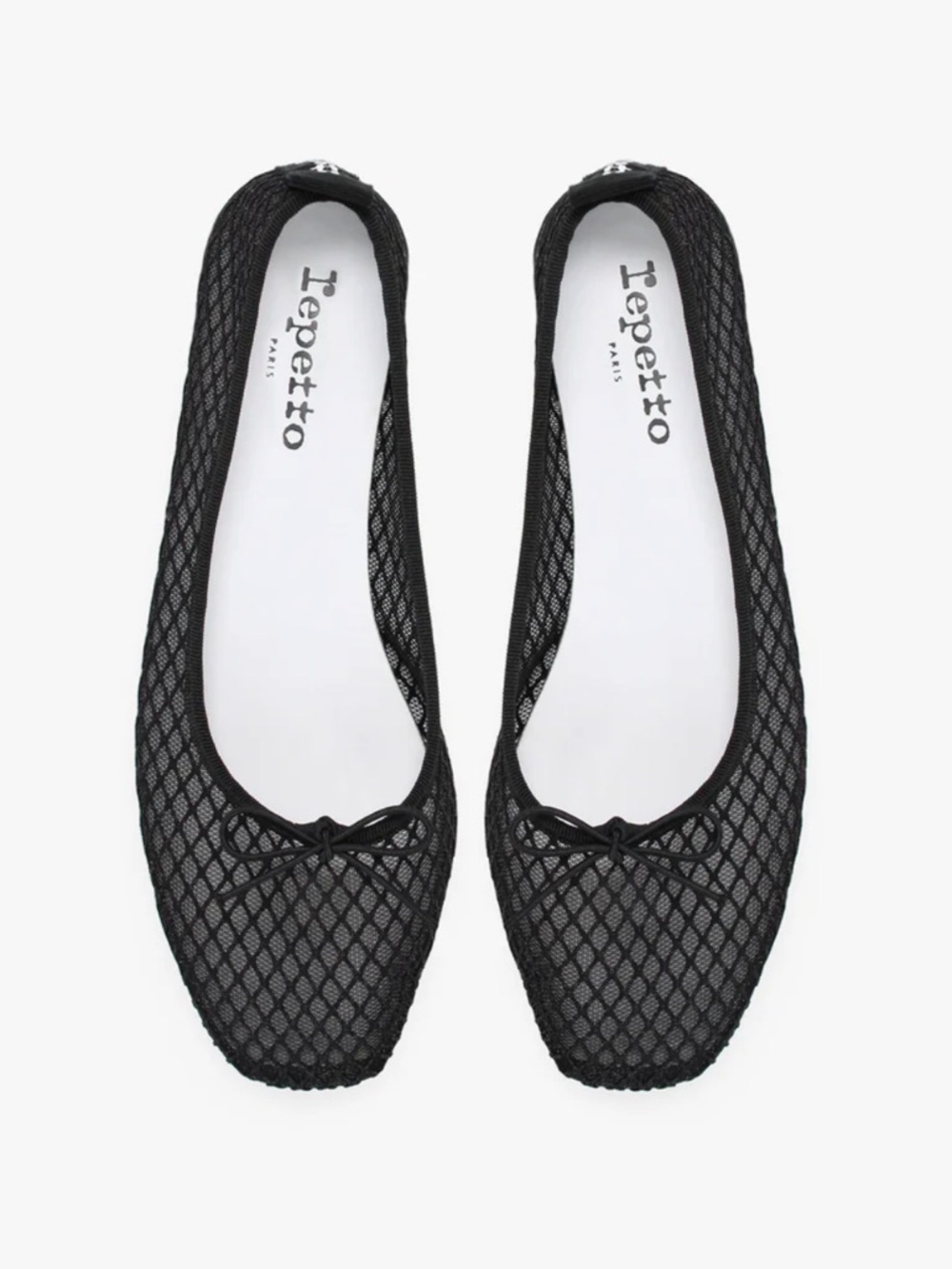 Repetto Black Garance Ballet Flats - square toe - rubber sole